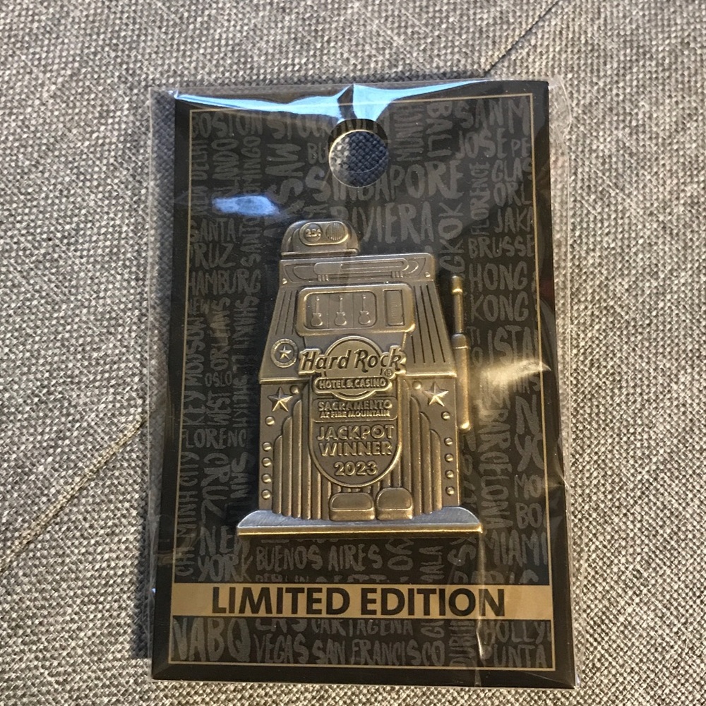 Limited Edition Hard Rock Hotel & Casino Sacramento 2023 Jackpot Win Pin